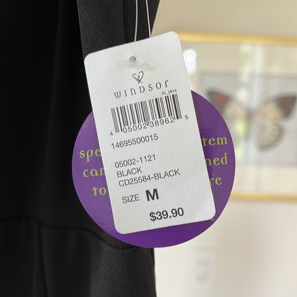 Black one shoulder dress size M - Picture 4 of 4